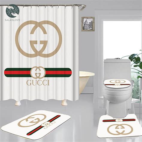 gucci print shower curtain